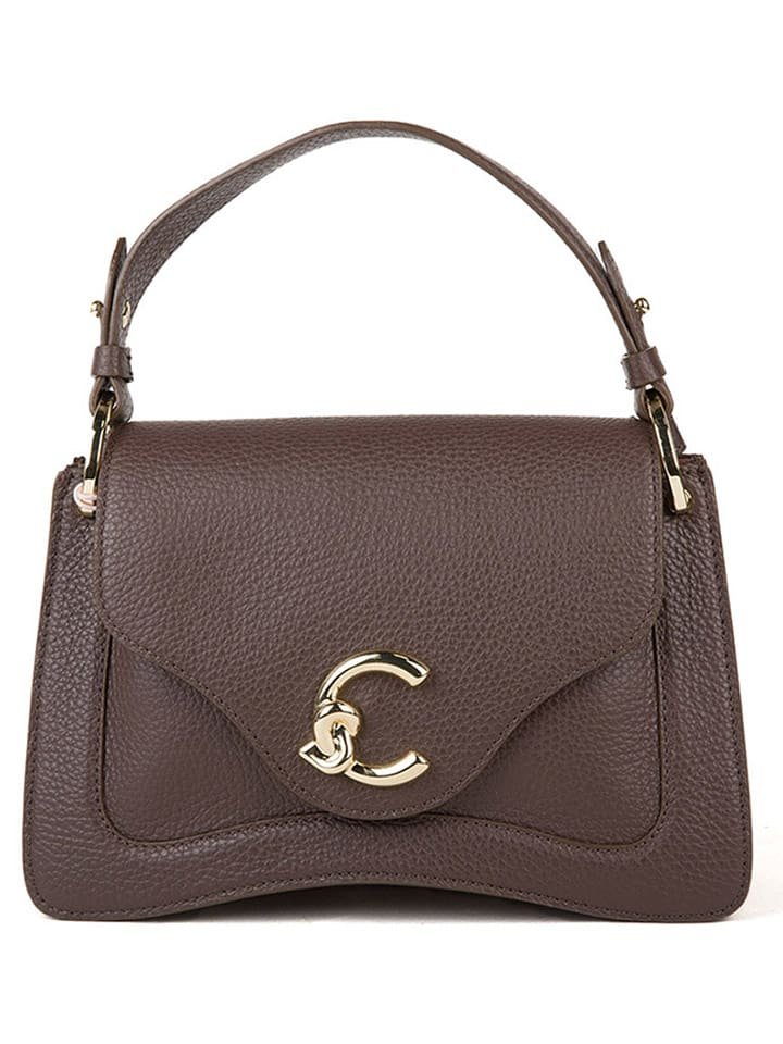 COCCINELLE Skórzana torebka w kolorze brązowym - 18 x 29,5 x 6 cm