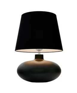 Kaspa Lampa stołowa Sawa czarny/biały abażur PODSTAWA GRAFITOWA 40591102 - Lampy stojące - miniaturka - grafika 1