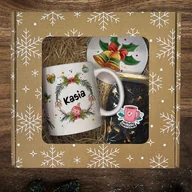 Kubki - Zestaw prezentowy z herbatą - kubek z imieniem - Dzwoneczki - miniaturka - grafika 1