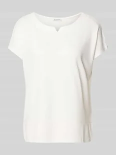 T-shirt z dekoltem w serek - Koszulki i topy damskie - miniaturka - grafika 1