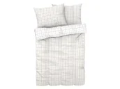 Pościel - LIVARNO home Pościel renforcé z kory, 220 x 220 cm (biały/w kratkę) - miniaturka - grafika 1