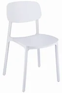 Fotele i krzesła ogrodowe - Białe Krzesło Ogrodowe Sztaplowane Zakir - miniaturka - grafika 1