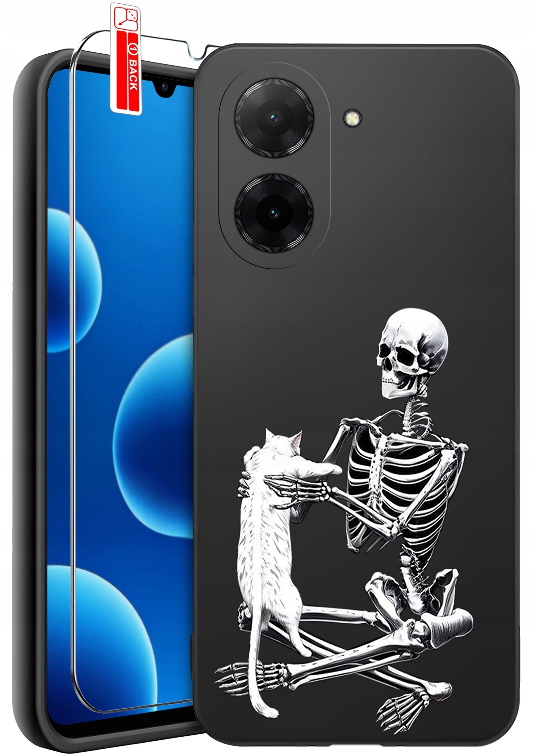 ETUI do Xiaomi Redmi A5 WZORY SILIKONOWE MATT CASE + SZKŁO 9H