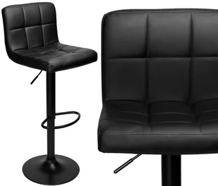 Krzesło barowe ARAKO BLACK czarne - Taborety i hokery - miniaturka - grafika 1