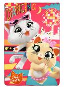 Koce i narzuty dla dzieci - Koc polarowy 44 Gatti Koty różowy 100x150 cm - miniaturka - grafika 1