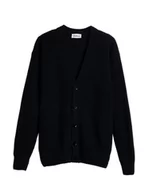Swetry męskie - Diana Studio Męski czarny, kardigan z długimi rękawami, XL, czarny, XL - miniaturka - grafika 1