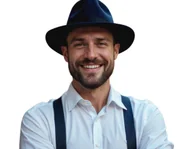 Czapki męskie - Granatowy kapelusz męski G13 r. 59 - miniaturka - grafika 1