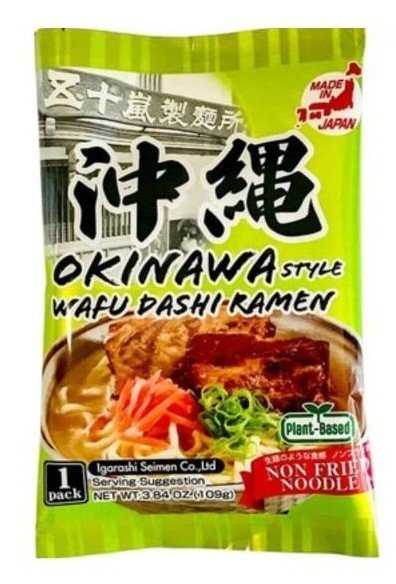 PLANT-BASED RAMEN OKINAWA DASHI - RAMEN Z BULIONEM DASHI NA BAZIE WODOROSTÓW, IGARASHI 109g