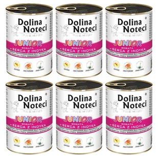Dolina Noteci PREMIUM Junior bogata w serca wołowe 400g - Mokra karma dla psów - miniaturka - grafika 1