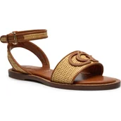 Sandały damskie - Guess Sandały TANVEE | z dodatkiem skóry - miniaturka - grafika 1