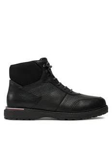Tommy Hilfiger Trzewiki Corporate Warm Outdoor Lth Boot FM0FM05148 Czarny - Botki męskie - miniaturka - grafika 1