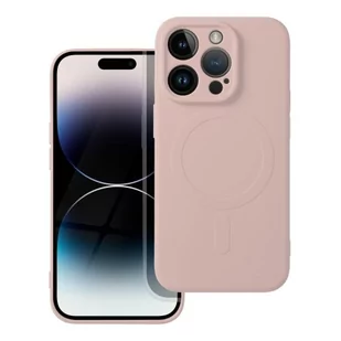 OEM Futerał Silicone mag cover do iphone 14 pro różowy - Etui i futerały do telefonów - miniaturka - grafika 1