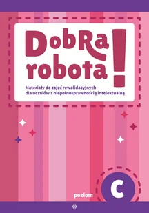 Dobra robota Poziom C Materiały do zajęć rewalidacyjnych dla uczniów z niepełnosprawnością intelektualną - Magdalena Hinz - książka - Pedagogika i dydaktyka - miniaturka - grafika 1