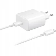 Ładowarki do telefonów - ORYGINALNA ŁADOWARKA SIECIOWA SAMSUNG 45W 5A PD USB-C + KABEL TYP C SZYBKA - miniaturka - grafika 1
