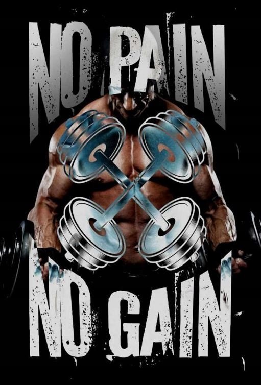 PODKŁADKA POD MYSZ Nadruk 22x18 cm No Pain No Gain Work Siłownia Prezent