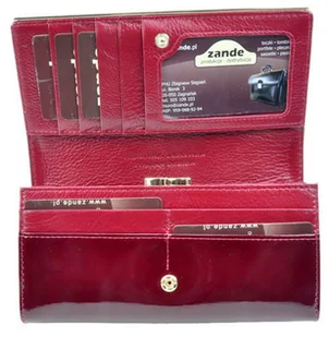 Portfel Damski Skórzany GREGORIO Długi Max Z Klamrą Lakierowany GF-100 CZARNY RFID 18,5 x 9,5 x 3,5 [cm] - Portfele - miniaturka - grafika 6