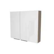 Szafki łazienkowe - Szafka łazienkowa wisząca z lustrem Devo Vena Arte 2.0 80 cm lewa grey nordic wood VA2-SWL2DL80-F109L20 - miniaturka - grafika 1