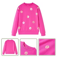 Bluzy dla dziewczynek - Bluza dziecięca - ciemnoróżowa - 92 - Bluza Dziecięca - miniaturka - grafika 1