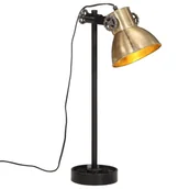 Lampy stojące - vidaXL Lampa stołowa, 25 W, antyczny mosiądz, 15x15x55 cm, E27 - miniaturka - grafika 1