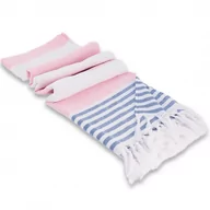 Ręczniki - Ręcznik Plażowy Bawełniany 100x180cm Sułtański Różowo-Biały REC50WZ4 - miniaturka - grafika 1