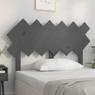 Inne meble do sypialni - Lumarko Wezgłowie łóżka, szare, 122,5x3x80,5 cm, lite drewno sosnowe - miniaturka - grafika 1