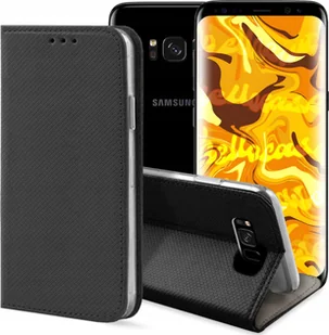 Hello Case ETUI Z KLAPKĄ DO SAMSUNG GALAXY S8 PLUS CZARNE ZAMYKANE MAGNETYCZNE KABURA - Etui i futerały do telefonów - miniaturka - grafika 1