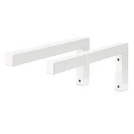 Meble łazienkowe - Wspornik ścienny, zestaw 2 szt., kątownik L 300x150 mm, biały, stal ML-Design - miniaturka - grafika 1
