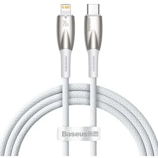 Baseus Glimmer Series kabel z szybkim ładowaniem USB-C - Lightning 480Mb/s PD 20W 1m biały - Kable USB - miniaturka - grafika 1