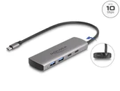 Huby USB - DeLOCK 64299 huby i koncentratory USB 3.2 Gen 1 (3.1 Gen 1) Type-C 10000 Mbit/s Szary - miniaturka - grafika 1