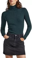 Swetry damskie - Pepe Jeans Damski sweter Dalia z zawijanym kołnierzem, Zielony (Regent Green), L - miniaturka - grafika 1