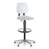 Fotele i krzesła biurowe - B2B Partner Krzesło robocze ALLOY Plastik, wysokie, ślizgacze, szare 280719 - miniaturka - grafika 1