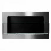 Biokominki - Biokominek 650x400mm Globmetal nierdzewny szczotkowany z szybą kod: 001.05.025.01 - miniaturka - grafika 1