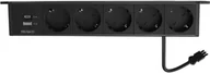 Listwy zasilające - DELTACO power panel, 5 sockets, 1x21W A+C USB charger, GST18 connection 1902245 - miniaturka - grafika 1