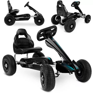 Ricokids Gokart dziecięcy na pedały RK-591 czarny 759100 - Jeździki dla dzieci - miniaturka - grafika 1