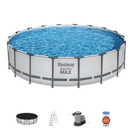 Baseny ogrodowe - Basen stelażowy Steel Pro Max z pompą 549 x 122 cm Bestway 561BW - miniaturka - grafika 1
