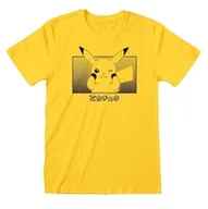 Koszulki męskie - Pokémon Koszulka z krótkim rękawem Unisex Pikachu Katakana żółta - miniaturka - grafika 1
