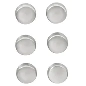 Dekoracje domu - Magnesy do notatek stal nierdzewna 6 sztuk ZELLER B002WBDL6A - miniaturka - grafika 1