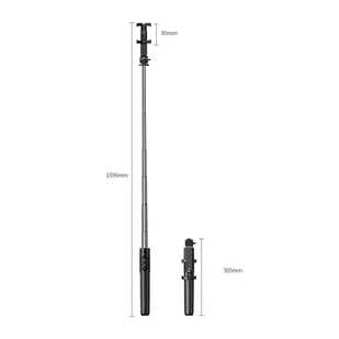 Selfie stick / kijek teleskopowy ze stojakiem i pilotem Bluetooth 1.5m Ugreen LP586 - czarny - Selfie stick - miniaturka - grafika 14
