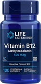 Witaminy i minerały - Life Extension Witamina B12 Metylokobalamina 500 mcg, 100 tabl. - miniaturka - grafika 1