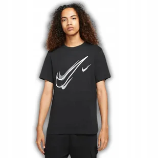 NIKE T-SHIRT MĘSKI CZARNY BAWEŁNA KOSZULKA SPORTOWA ROZMIAR M WYGODNA LOGO - Koszulki męskie - miniaturka - grafika 1