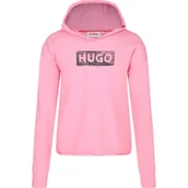 Bluzy dla dziewczynek - HUGO KIDS Bluza | Regular Fit - miniaturka - grafika 1