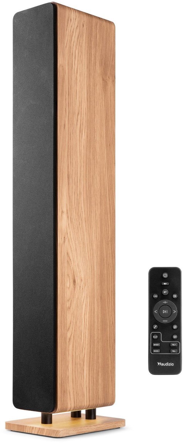 Audizio Kolumna podłogowa aktywna 160 W DAB, FM ARCO jasne drewno one size