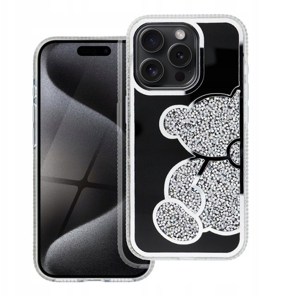 Futerał TEDDY BEAR do IPHONE 17 Pro Max srebrny