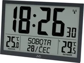 Termometry domowe - JVD Zegar JVD RB9412.1 Termometr DCF77 Dni Tygodnia po polsku 42x29 cm - miniaturka - grafika 1