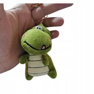 Breloki - Pluszowy brelok dinozaur - zielony, uroczy gadżet do kluczy - miniaturka - grafika 1
