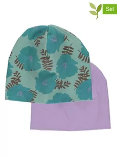 Fred´s World by GREEN COTTON Czapki beanie (2 szt.) w kolorze zielono-fioletowym - Czapki dla dzieci - miniaturka - grafika 1