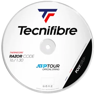 Naciąg tenisowy Tecnifibre  Razor Code White (200 m)  1,30 mm - Tenis ziemny - miniaturka - grafika 1
