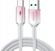 Kable USB - Kabel Joyroom S-A42 Crystal-Clear Series 3A USB-A / USB-C 1.2m biały - miniaturka - grafika 1