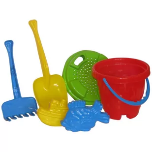 Zestaw Do Piasku Zamek + Grabki+szpadel+foremki - Zabawki do piasku - miniaturka - grafika 2