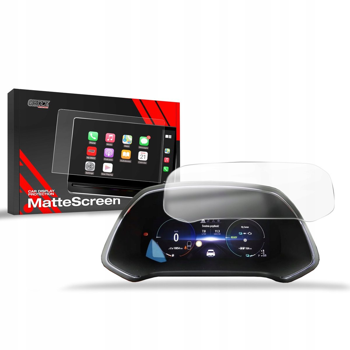 2x Folia matowa GrizzGlass CarDisplay Protection do Renault Captur (2024)